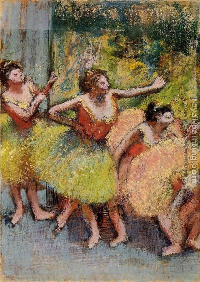 Edgar Degas : Dancers in Green and Yellow